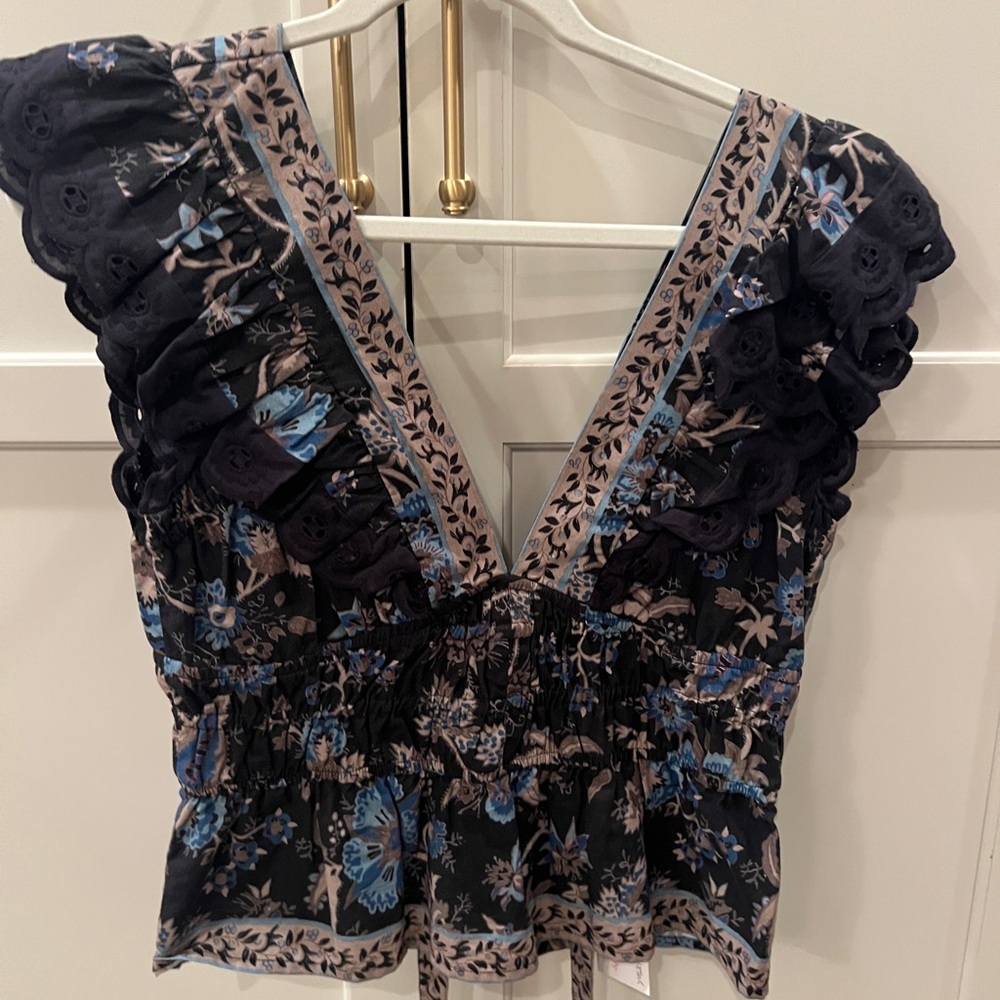 Sea New York Navy Floral Blouse